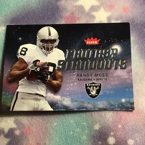 RANDY MOSS, RAIDERS FOOTBALL CARD, FLEER